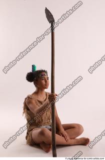 ANISE SITTING POSE WITH SPEAR
